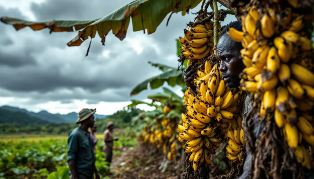 découvrez comment la filière banane en guadeloupe fait face à une perte annuelle de 500 000 euros, fragilisée par la progression de la diversification agricole en martinique. analyse des enjeux et perspectives pour l'avenir de cette production emblématique.
