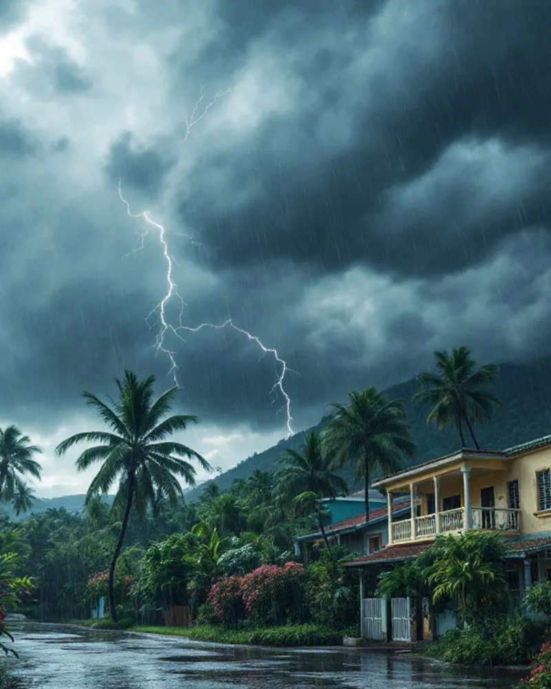 Alerte météo jaune en Guadeloupe : la tropicale n°24 apporte pluies intenses et orages